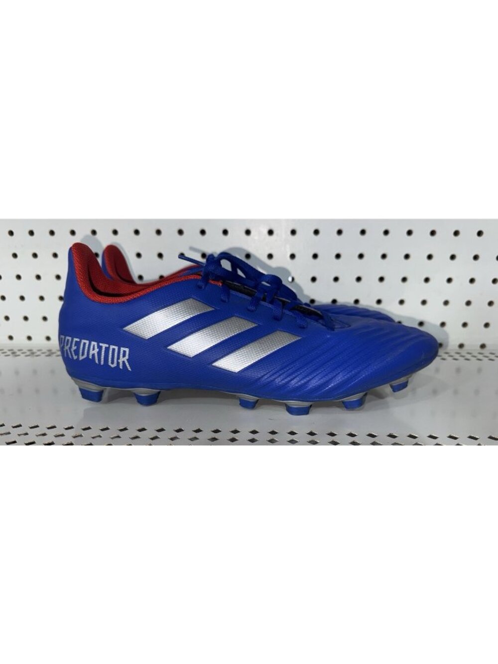 Adidas Predator 19.4 FxG Mens Soccer Cleats Size 11.5 Blue Red Gray BB8113